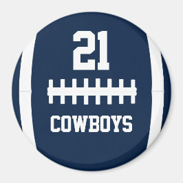 Football Team Namn och Player Number Anpassningsba Magnet