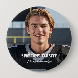 Football Team Player Custom Photo Buttons Knapp