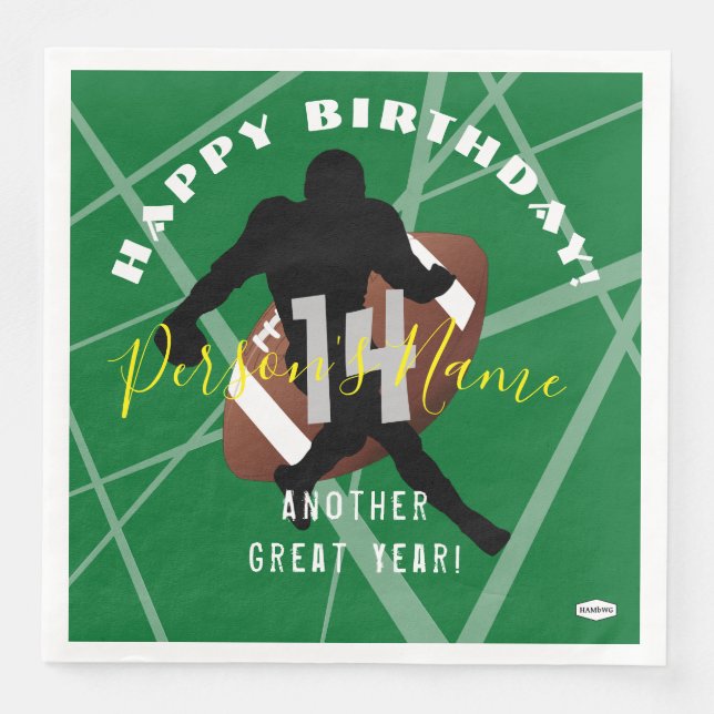 FOOTBALL Tema Papper Napkins HAMbyWG Pappersservett (Framsida)