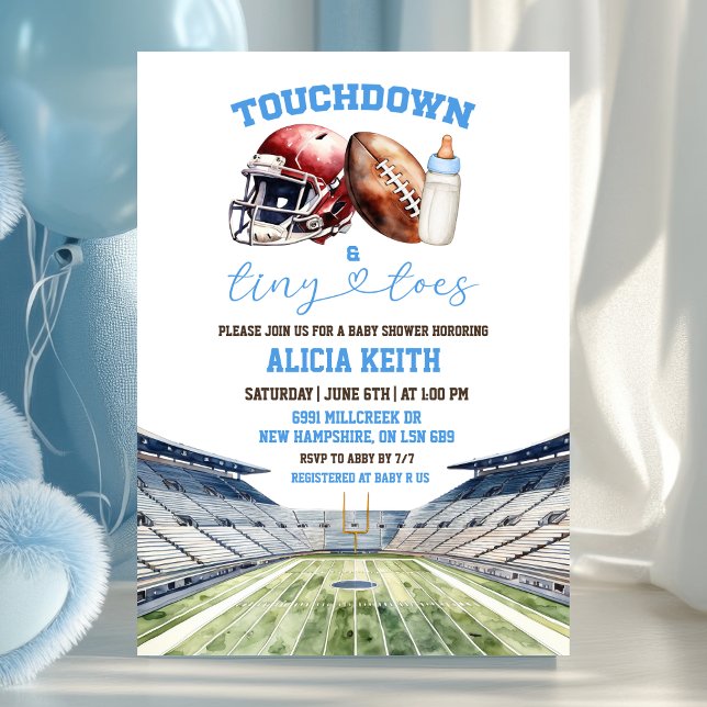 Football Theme Boy Baby Shower Inbjudningar (Skapare uppladdad)