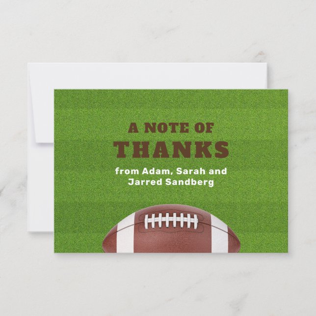 Football Theme Pub Mitzvah Tack Kort (Framsida)