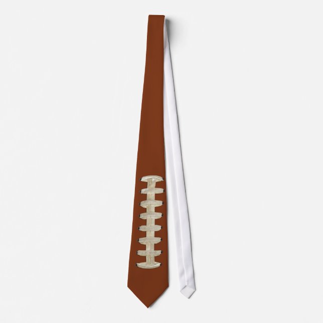 Football Tie, Brown, Snöre Slips (Framsida)