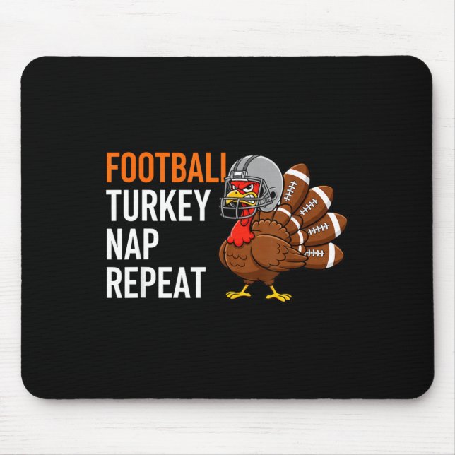 Football Turkey Nap Repeat - Thanksgiving Dad &amp Musmatta (Framsidan)