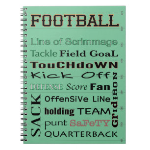 FOOTBALL-typografi Anteckningsbok