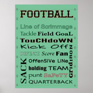 FOOTBALL-typografi Poster