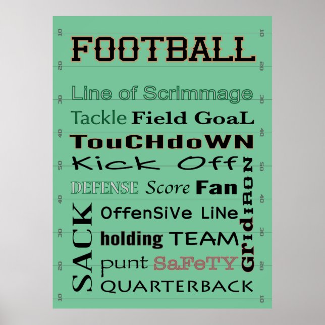 FOOTBALL-typografi Poster (Framsidan)