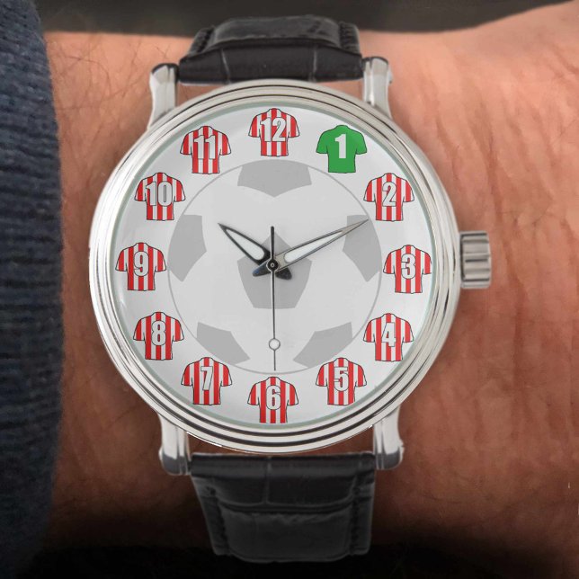 Football Watch - med Red Stripe Shirts Armbandsur (Skapare uppladdad)