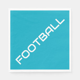 FOOTBALL White Slant Text Azure Blue Background Pappersservett