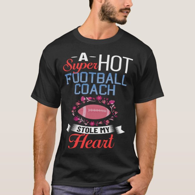 Football Wife Girlfriend Quotes Game Coach Player  T Shirt (Framsida)