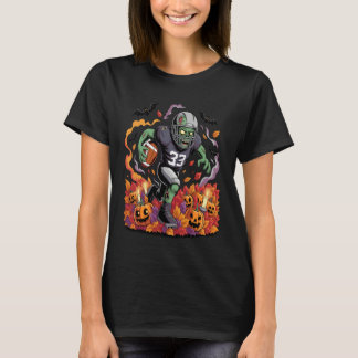 Football Zombie Player Halloween Costume Tee