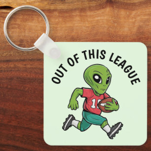 Footballer Alien Nyckelring
