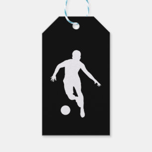 FOOTBALLER (vitsilhouette) Presentetikett