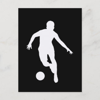 FOOTBALLER ( White Silhouette ) Vykort