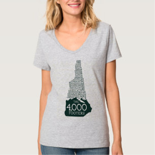 Footerskvinna för NH 4000 V-Nacke T-tröja Tee Shirt