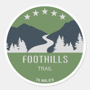 Foothills Trail North Carolina South Carolina Runt Klistermärke
