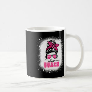 Footll Messy Bun Mamma Cheer Coach Breast Cancer B Kaffemugg