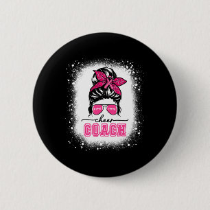 Footll Messy Bun Mamma Cheer Coach Breast Cancer B Knapp