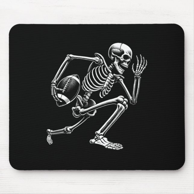 Footll Skeleton spelar Footll Halloween Skull Lov Musmatta (Framsidan)