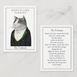 FOOTMAN CAT-handelskort Anteckningskort