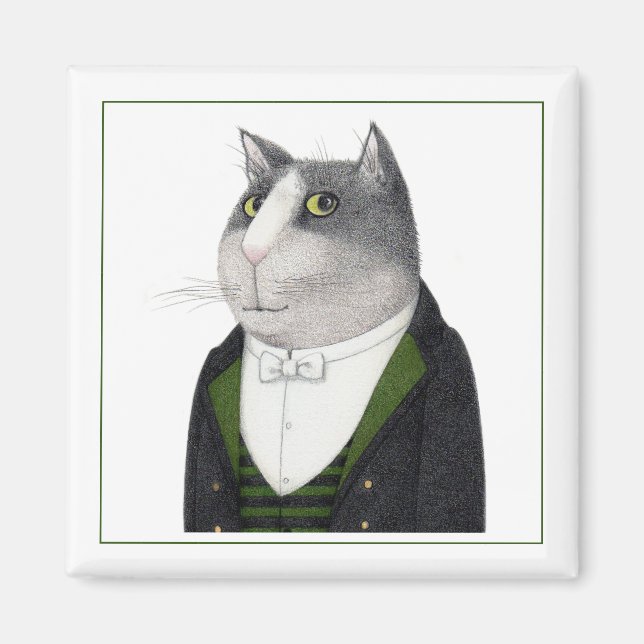 FOOTMAN CAT Square Magnet II (Framsidan)