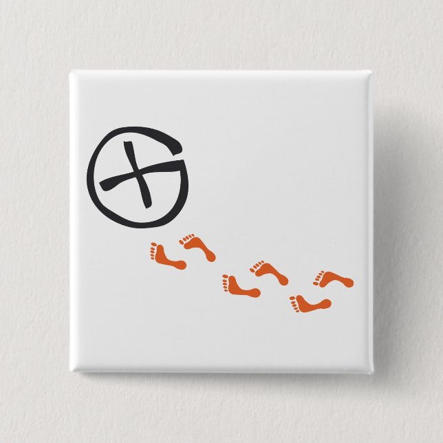 Footprints - black knapp (Framsida)