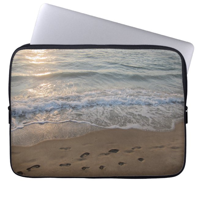 Footprints in the Sand Laptop Fodral (Framsidan)