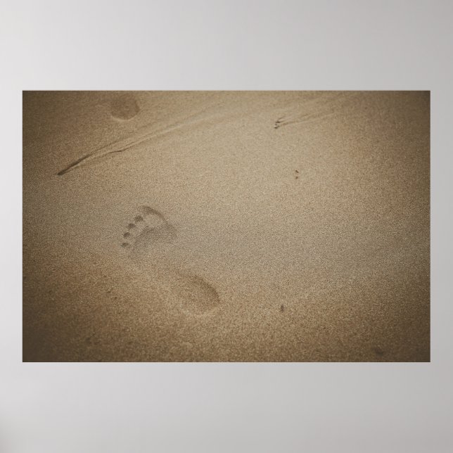 Footprints on sand poster (Framsidan)