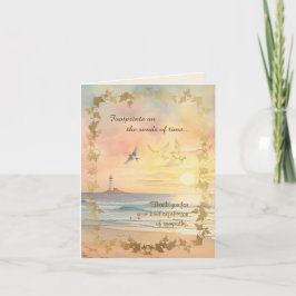 Footprints Sympathy Thank You Folded Note Card Anteckningskort