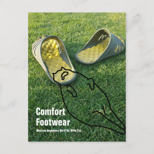 Footwear för besättning vykort