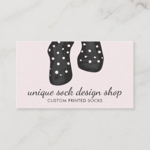 Footwear Girly Polka dots Sock Visitkort