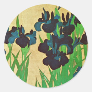 ) för 燕子花図(部分, 光琳 Irises (specificera), Kōrin, Runt Klistermärke