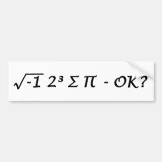∑∏ för ³ √-1 2 - jag åt något pajgodkännande? bildekal