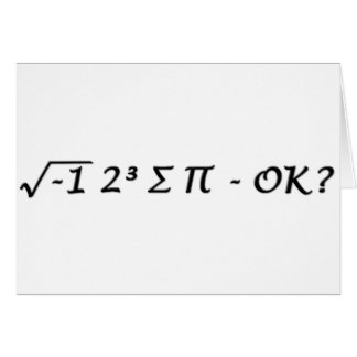 ∑∏ för ³ √-1 2 - jag åt något pajgodkännande? hälsningskort