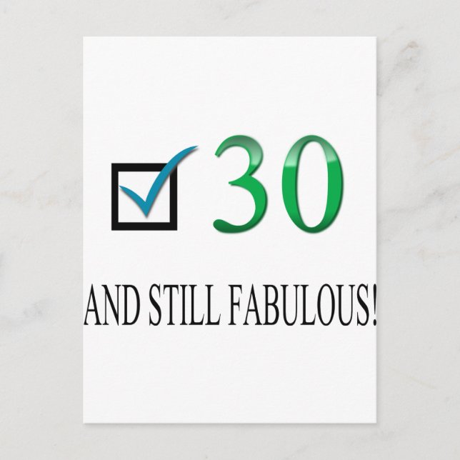 För 30års födelsedag vykort (Framsida)