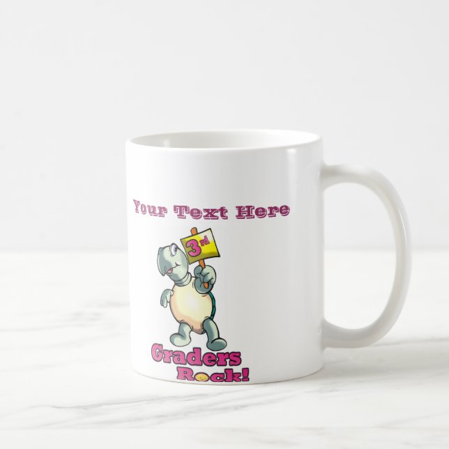 "För 3rd design väghyvelsten" för sköldpadda Kaffemugg (Höger)