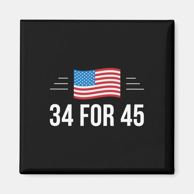 För 45 - Trump Guilty Times - Magnet (Framsidan)