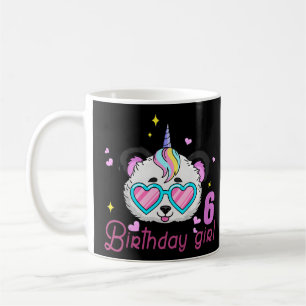 För 6e 6 Panda Unicorn Kaffemugg