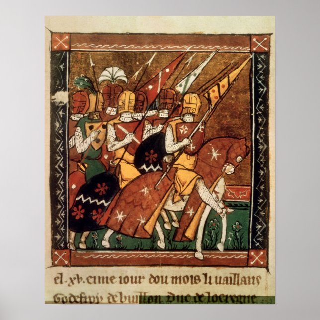 För 9084 f.20v: Knight on horseback Poster (Framsidan)