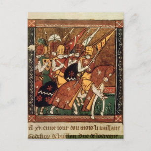 För 9084 f.20v: Knight on horseback Vykort