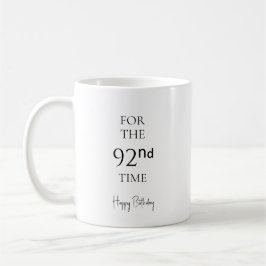 För 92:a gången Grattis på födelsedagen Kaffemugg