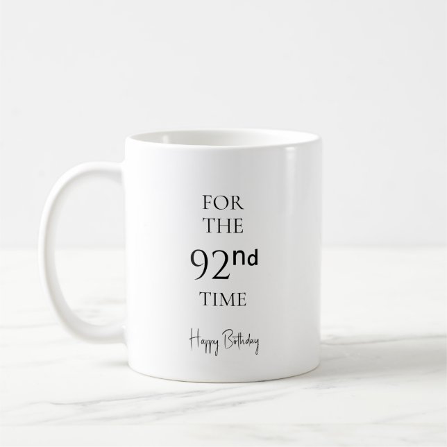För 92:a gången Grattis på födelsedagen Kaffemugg (Vänster)
