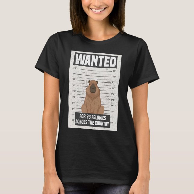 för 93 filonier över Land Capybara T Shirt (Framsida)
