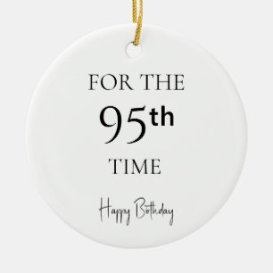 För 95:e gången Grattis på födelsedagen Julgransprydnad Keramik