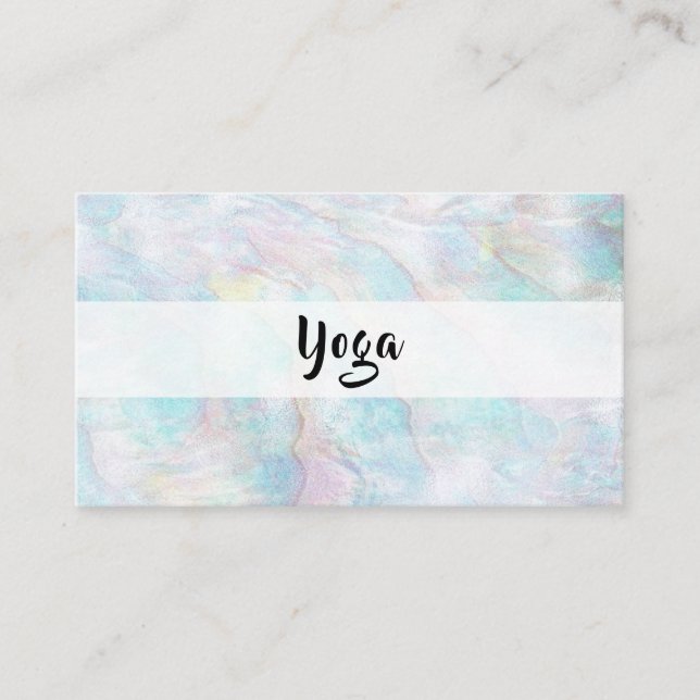 För Abalonegult för *~* pärlemorfärg pastell för Visitkort (Framsida)