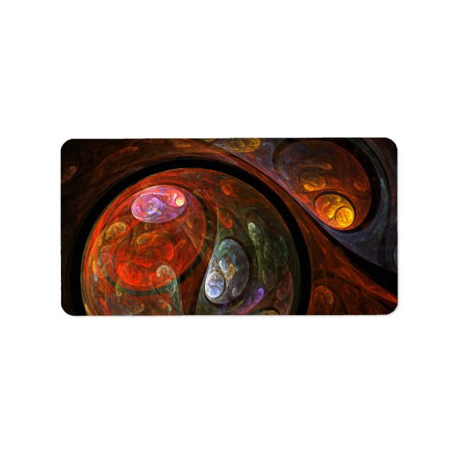  för Abstrakt av Fluid Connection Adressetikett (Framsidan)