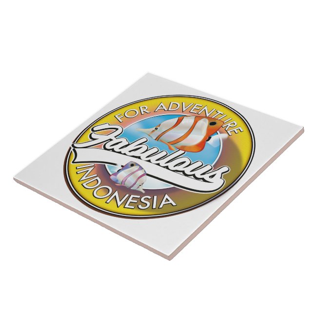 För Adventure Fabulous Indonesien logotyp Kakelplatta (Sidan)