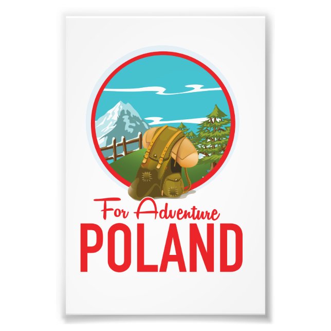 För Adventure Poland Travel logotyp Fototryck (Framsidan)
