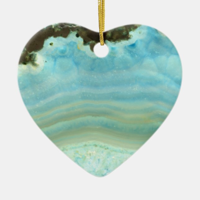 För AgateGeode för blått kräm- mönster för Julgransprydnad Keramik (Framsidan)