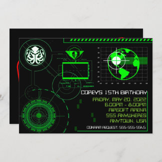 För Airsoft 5x7 för krig militärt jordklot Inbjudningar