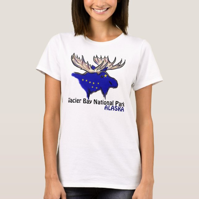 För Alaska för glaciärfjärdnationalpark Tee Shirt (Framsida)
